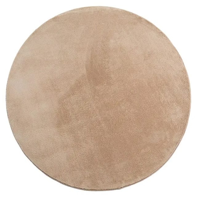 Kurzflorteppich Joy (Beige, Durchmesser: 120 cm, 100 % Polyester)