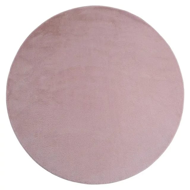 Kurzflorteppich Joy (Rosa, Durchmesser: 80 cm, 100 % Polyester)