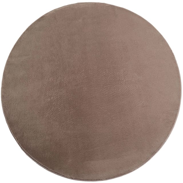 Kurzflorteppich Joy (Mokka, Durchmesser: 120 cm, 100 % Polyester)