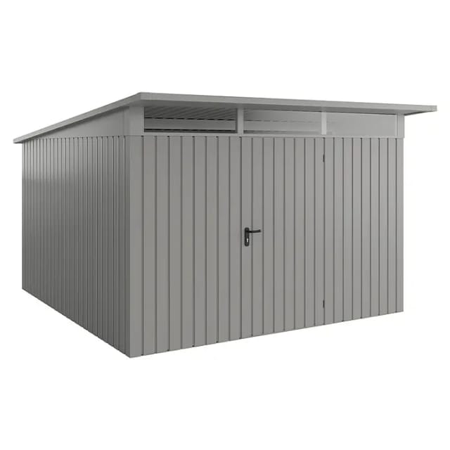 EcoStar Euroline Metallgerätehaus (Außenmaß inkl. Dachüberstand (B x T): 325 x 358 cm, Höhe: 212 mm, Stahl, Aluminium, Einzeltür)