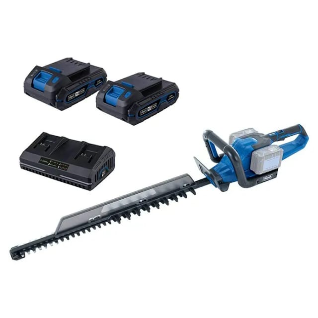 Scheppach IXES 20V Akku-Heckenschere BC-HT720-X Set S2 (40 V, Li-Ionen, 2 Akkus, Schnittlänge: 65 cm)
