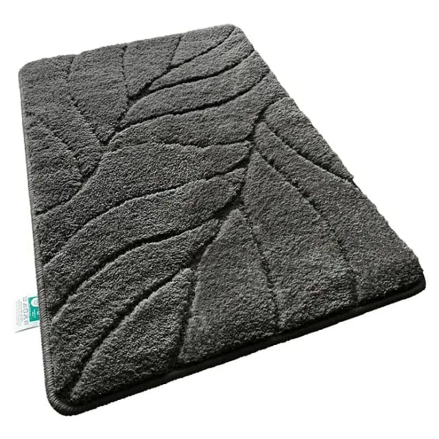 Floordirekt Badteppich Maris (80 x 50 cm, Dunkelgrau, 100% Polyester)