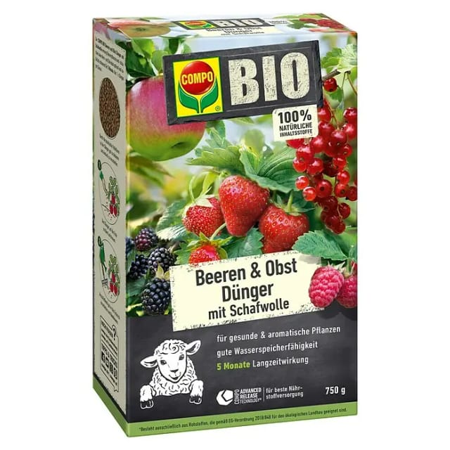 Compo Bio-Schafwolldünger Beeren & Obst (0,75 kg, Beeren)