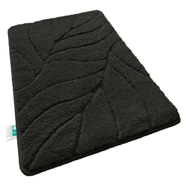 Floordirekt Badteppich Maris (80 x 50 cm, Schwarz, 100% Polyester)