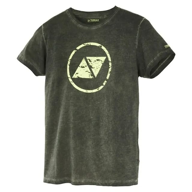 Terrax Workwear T-Shirt (XXXL, Dunkelgrün/Lime)