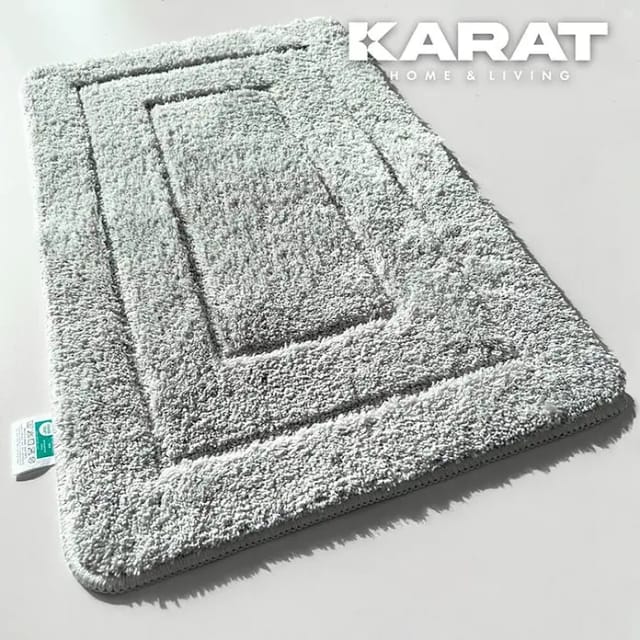 Floordirekt Badteppich Atlantis (60 x 40 cm, Silbergrau, 100% Polyester)