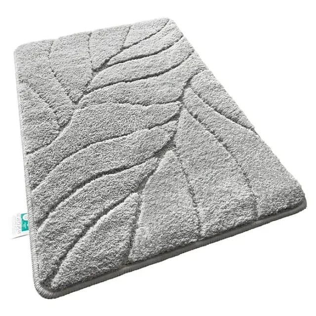 Floordirekt Badteppich Maris (80 x 50 cm, Silber, 100% Polyester)