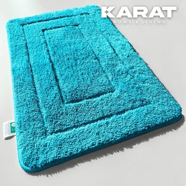 Floordirekt Badteppich Atlantis (100 x 60 cm, Türkis, 100% Polyester)