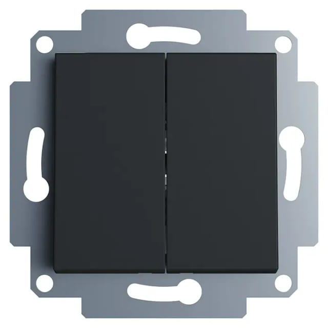 Serienschalter Rio (Schwarz Soft Touch, Seidenmatt, Unterputzmontage, 10 A)