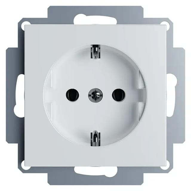 Steckdose I500 (Alpinweiss, Glänzend, Kunststoff, Unterputzmontage)