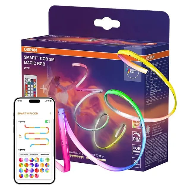 Osram Smart+ LED-Band COB (Länge: 300 cm, Lichtfarbe: RGB, 22 W, 220 V - 240 V)