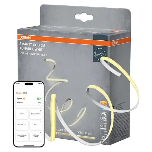 Osram Smart+ LED-Band COB (Länge: 500 cm, Lichtfarbe: Tageslichtweiß, 18 W, 1.700 lm, 220 V - 240 V)