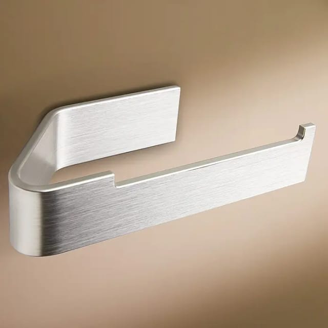 Designfabrik Hamburg Toilettenpapierhalter (Silber gebürstet, Matt)