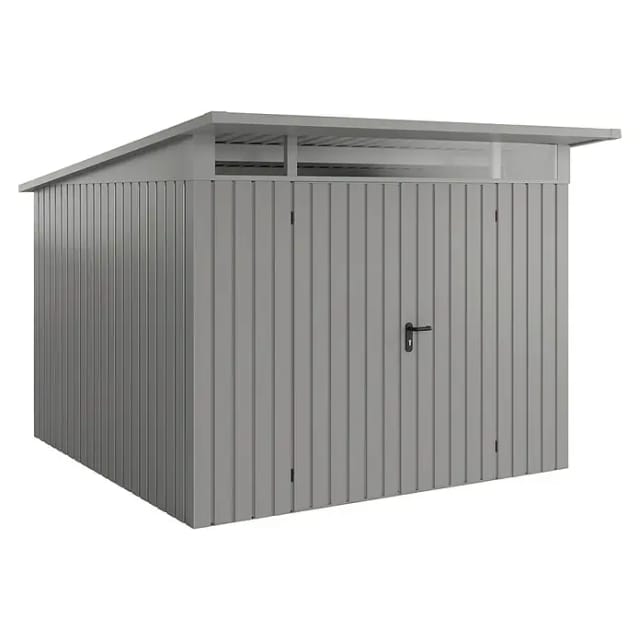 EcoStar Euroline Metallgerätehaus (Außenmaß inkl. Dachüberstand (B x T): 277 x 310 cm, Höhe: 212 mm, Stahl, Aluminium, Doppeltür)