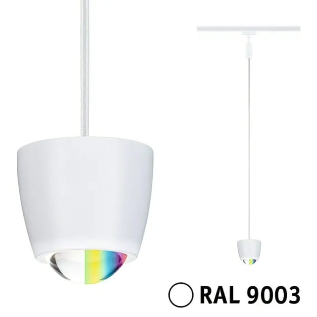 Paulmann URail LED-Pendelleuchte Tyros (5,5 W, Ø x H: 10 x 10,3 cm, Signalweiß, RGBW)