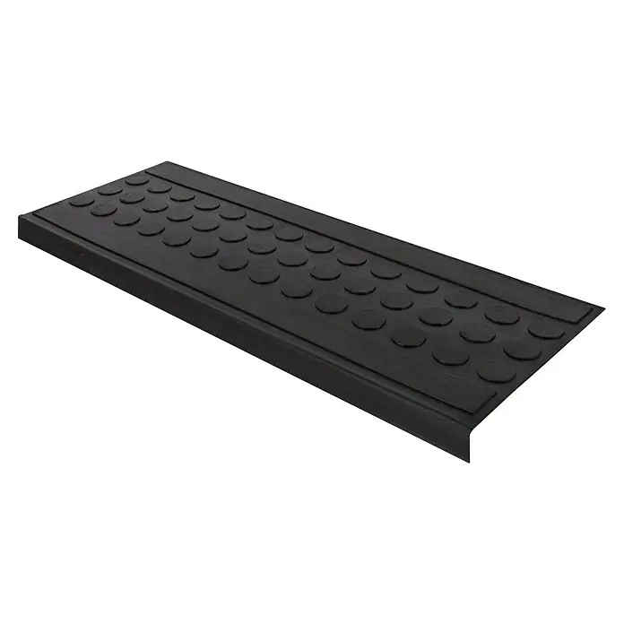 Stufenmatte Coin (75 x 25 cm, 100 % Gummi, Schwarz)