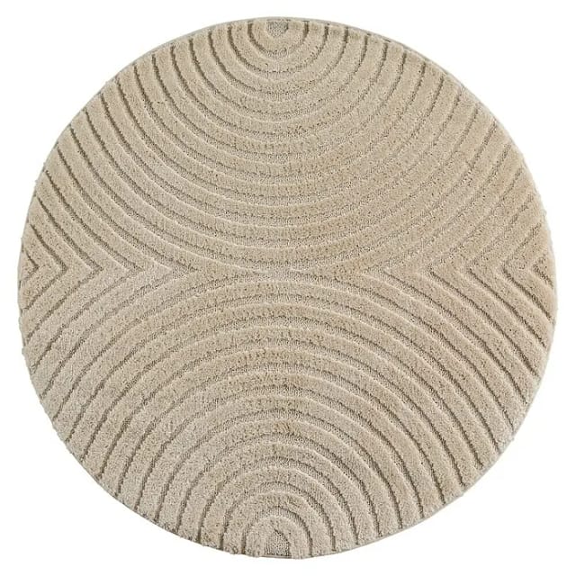 Kurzflorteppich Art 1122 (Beige, Durchmesser: 200 cm, 100 % Polypropylen)