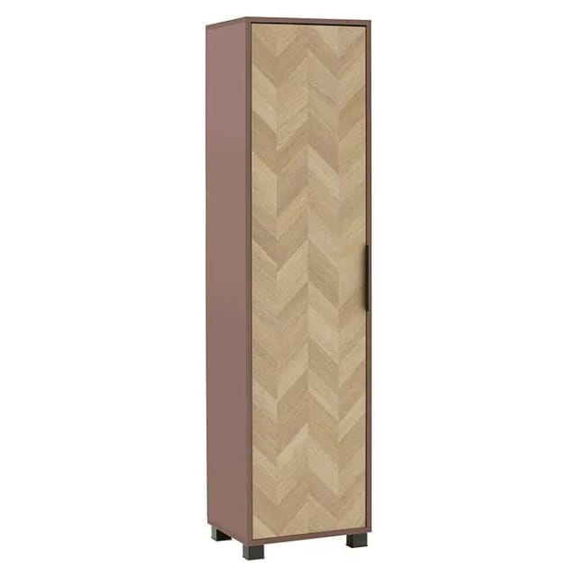 Schildmeyer Piazza Hochschrank (B x T x H: 40 x 33 x 158 cm, Eiche/Mauve, Matt)