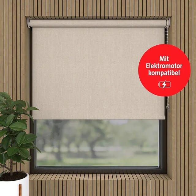 Verdunkelungsrollo Struktur (B x H: 105 x 190 cm, Natur)