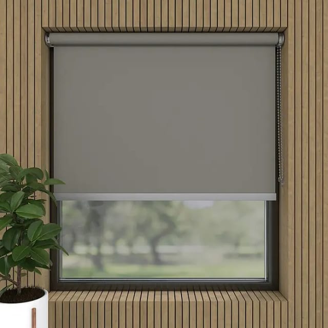 Verdunkelungsrollo Luxus (B x H: 40 x 190 cm, Grau)