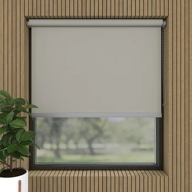 Verdunkelungsrollo Luxus (B x H: 40 x 190 cm, Hellgrau)