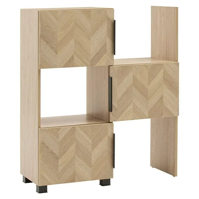Schildmeyer Piazza Schieberegal (L x B x H: 34,7 x 46,9 x 101,6 cm, Eiche Hell)