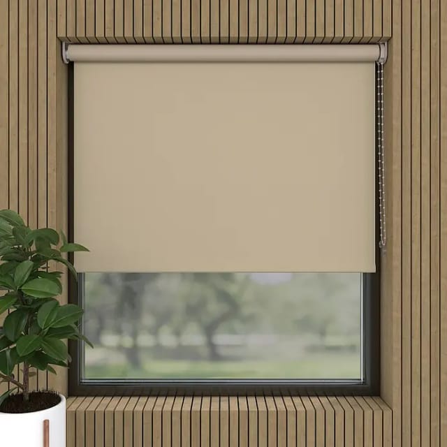 Verdunkelungsrollo (B x H: 40 x 190 cm, Sand, 100 % Polyester)
