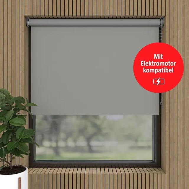 Verdunkelungsrollo (B x H: 210 x 190 cm, Kalkstein, 100 % Polyester)