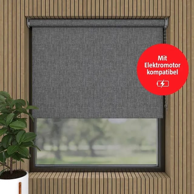 Verdunkelungsrollo Struktur (B x H: 60 x 190 cm, Dunkelgrau)