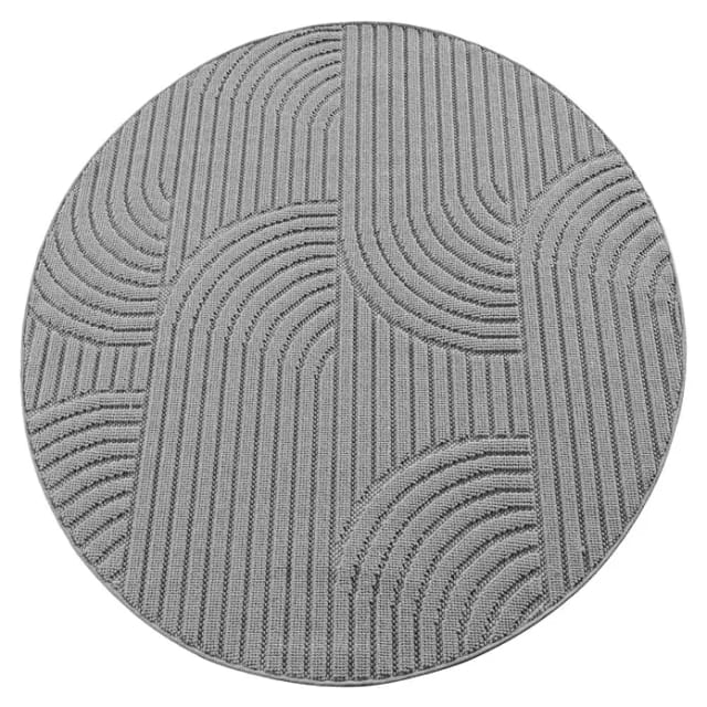 Flachgewebeteppich Helix 2201 (Silber, Durchmesser: 160 cm, 100 % Polyester)