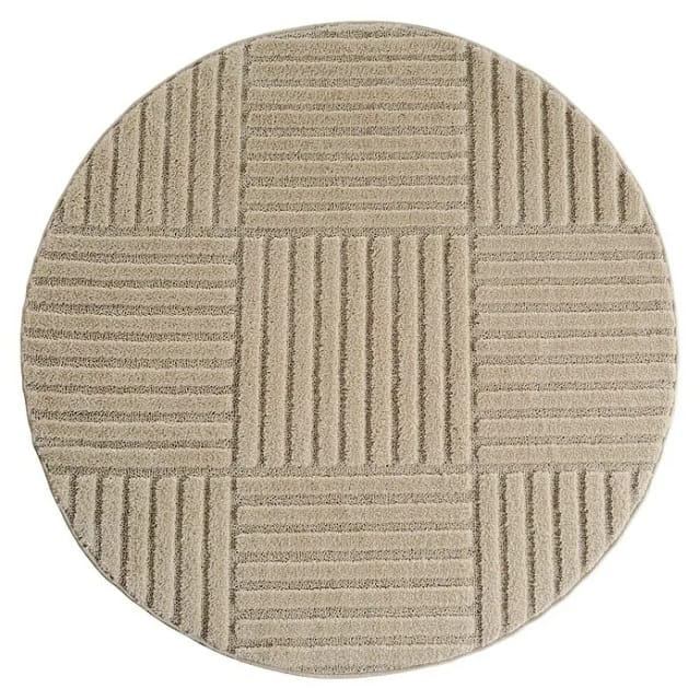 Kurzflorteppich Art 1123 (Beige, Durchmesser: 200 cm, 100 % Polypropylen)