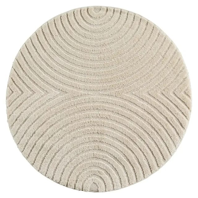 Kurzflorteppich Art 1122 (Creme, Durchmesser: 120 cm, 100 % Polypropylen)