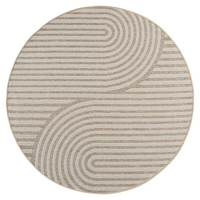 Outdoor-Teppich Desert 1301 (Beige, Durchmesser: 80 cm, 100 % Polypropylen)