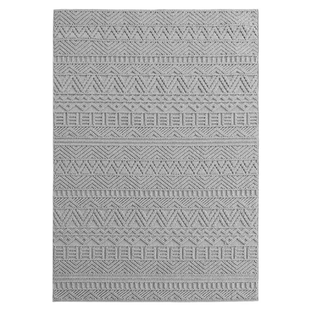 Flachgewebeteppich Helix 2202 (Silber, 200 x 140 cm, 100 % Polyester)