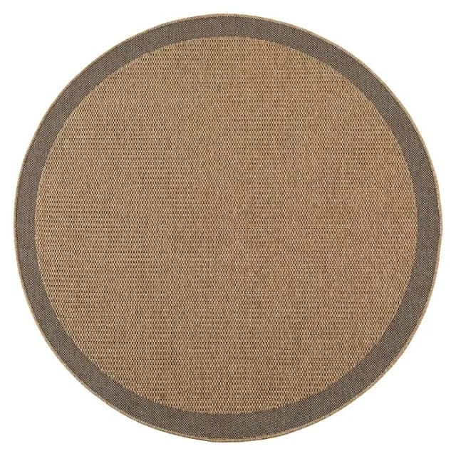 Outdoor-Teppich Timber 1402 (Beige, Durchmesser: 80 cm, 100 % Polypropylen)