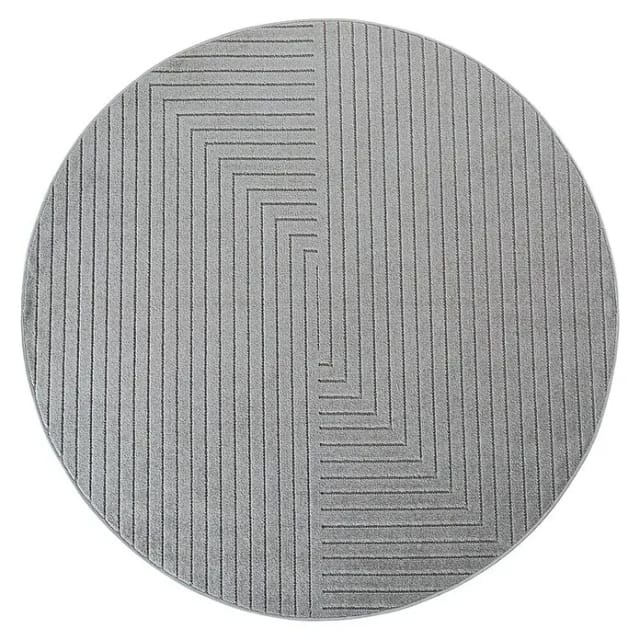 Outdoor-Teppich Nova II (Silver, Durchmesser: 80 cm, 100 % Polypropylen)