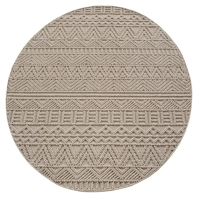 Flachgewebeteppich Helix 2202 (Beige, Durchmesser: 200 cm, 100 % Polyester)