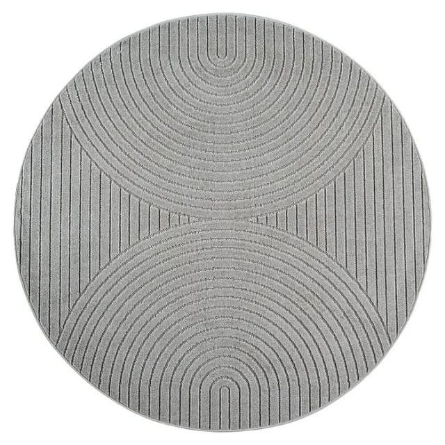 Outdoor-Teppich Nova I (Silver, Durchmesser: 120 cm, 100 % Polypropylen)