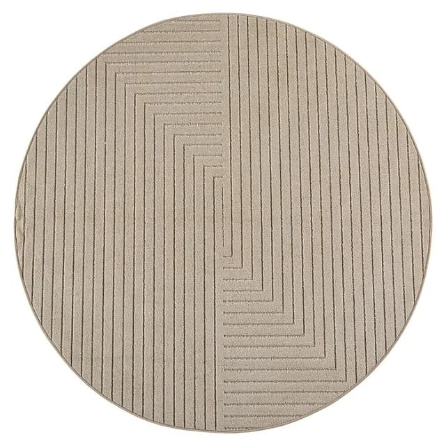 Outdoor-Teppich Nova II (Beige, Durchmesser: 120 cm, 100 % Polypropylen)