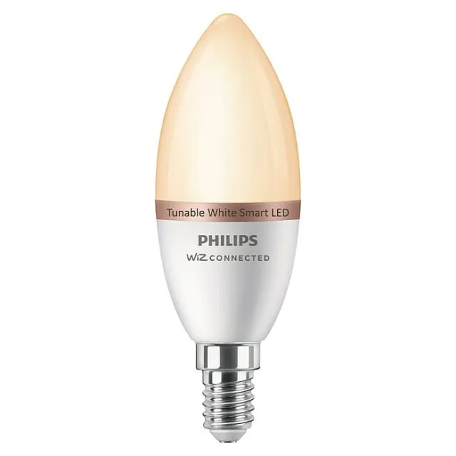 WiZ Smart-LED-Lampe (E14, Dimmbar, Warmweiß, 470 lm, 4,9 W, 1 Stk.)