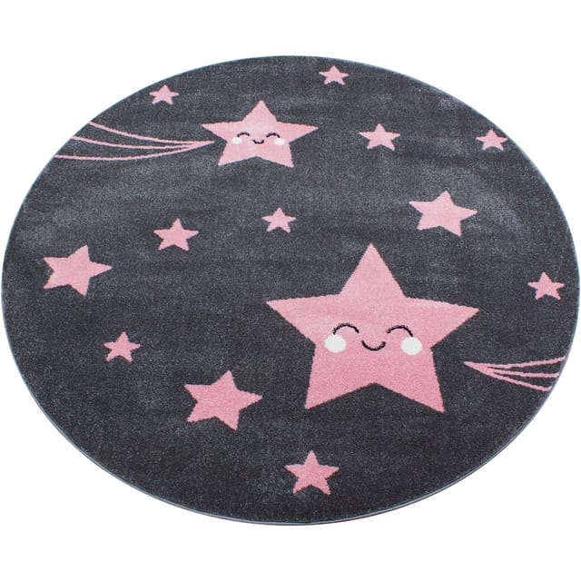 Ayyildiz Kinderteppich Kids 610 Pink 160 cm Rund
