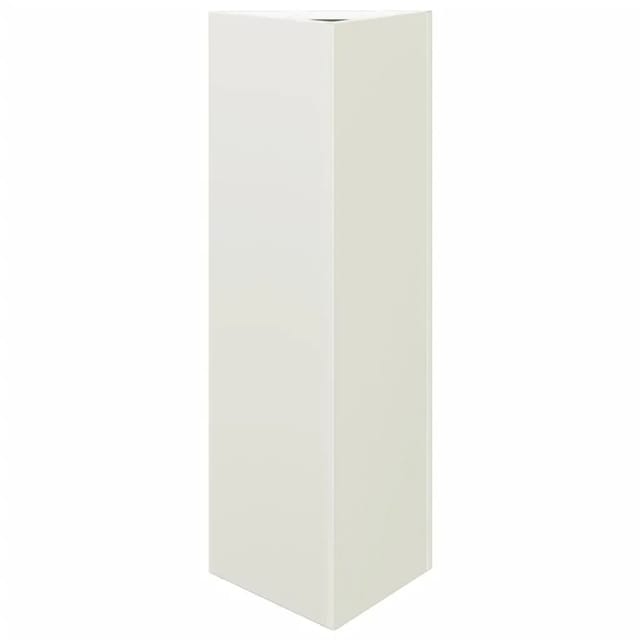 vidaXL Pflanzkübel Weiß Dreieckig 30x26x75 cm Stahl 851145
