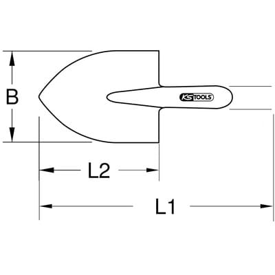 KS Tools BRONZEplus Klappspaten 320x180 mm