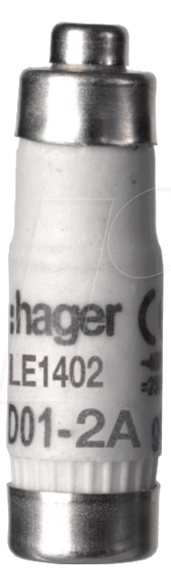 HAGER LE1402 - Sicherungseinsatz D01 E14 2A 400V gG mit Kennmelder