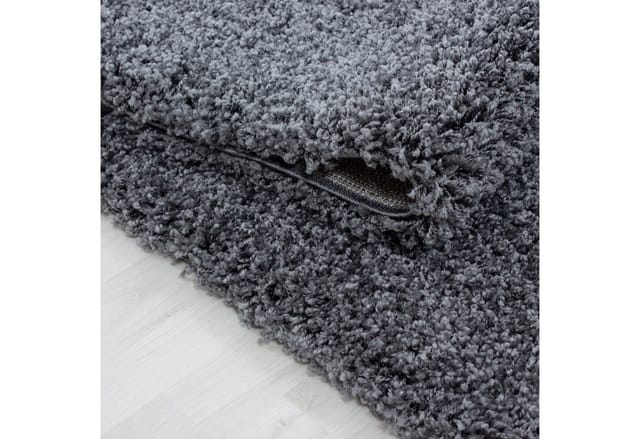 KADIMA DESIGN Teppich RHEIN Shaggy Langflor Wohnzimmer Schlafzimmer Waschbar Esszimmer, Läufer, Höhe: 32 mm, Grau, 60x110 cm, Wohnzimmerteppich Strapazierfähig Waschbar