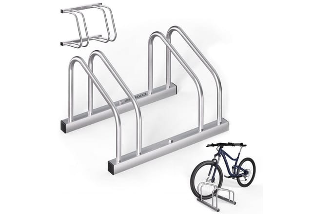 monzana Fahrradständer, für 2 Fahrräder 65 mm Reifenbreite Mehrfachständer Aufstellständer