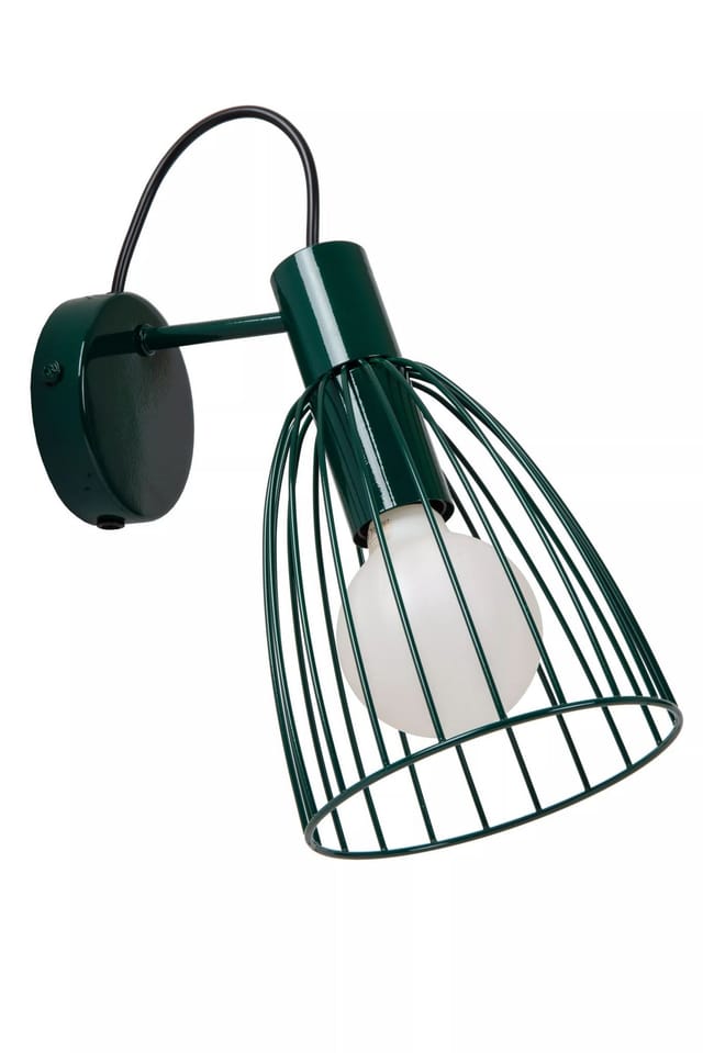 Wandlampe Kinderzimmer Schwenkbar Grün B: 15 Cm Drahtschirm Wandleuchte Wandspot