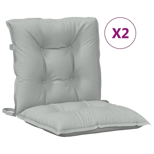 Niedriglehner-auflagen 2 Stk. Melange Hellgrau 100x50x7cm Stoff Vidaxl