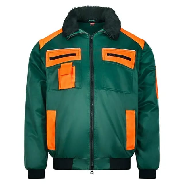 Forstblouson 4in1 (Grün/Orange, XXL)