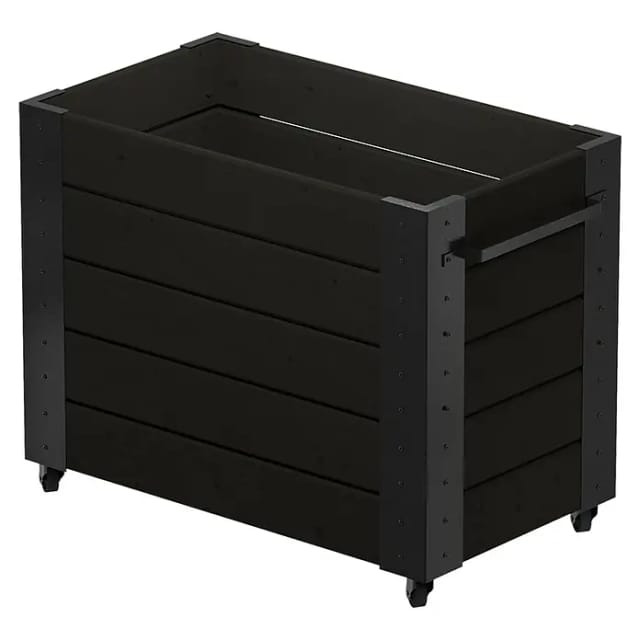 Plus Pflanzkasten Cubic (Außenmaß (L x B x H): 87 x 50 x 70 cm, Holz, Schwarz)